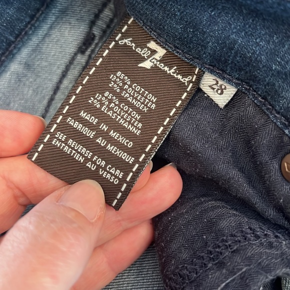 7 For All Mankind Slim Cigarette Jean - Size 28 - Picture 3 of 6